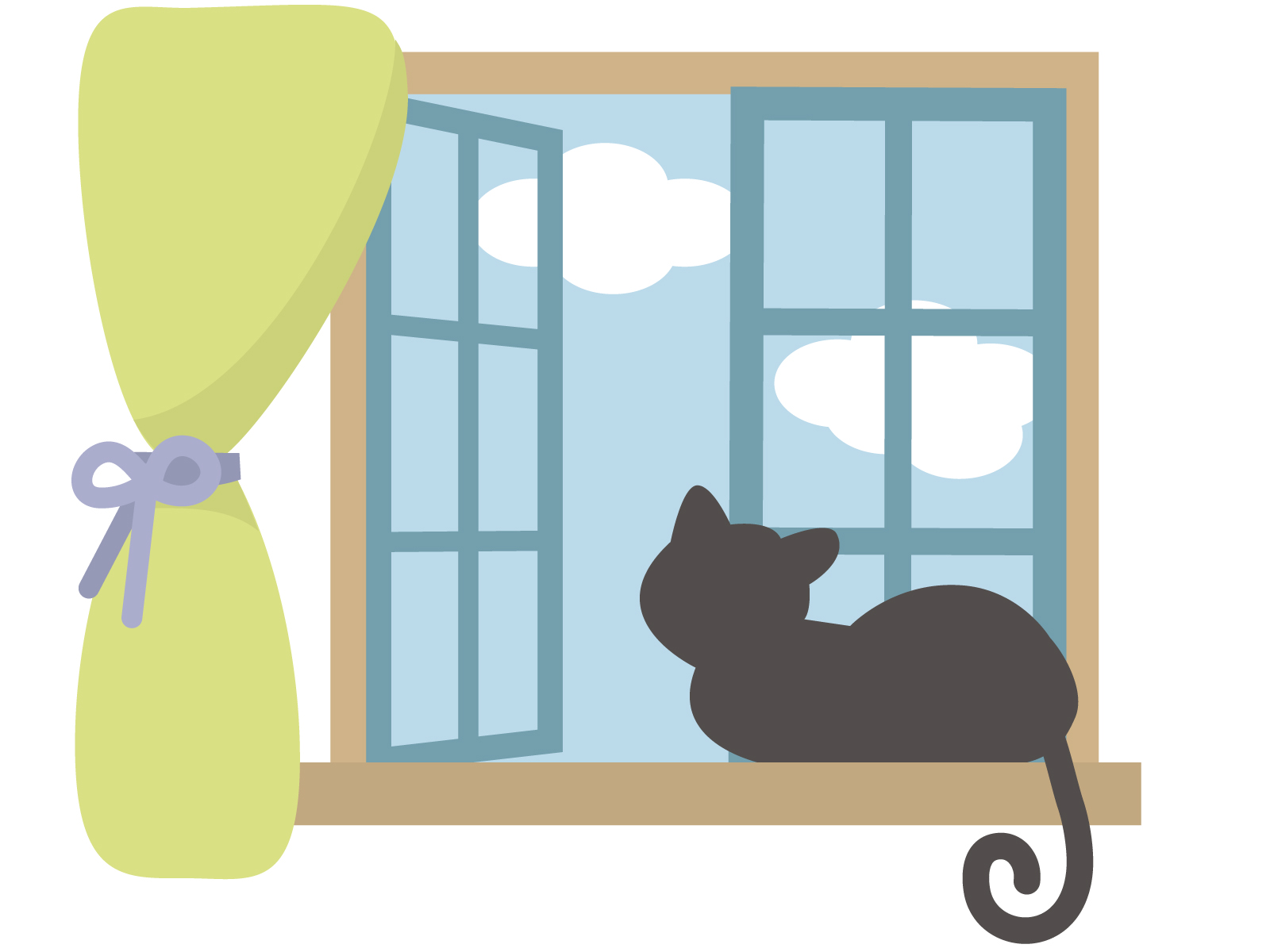 Кошка на фоне окна